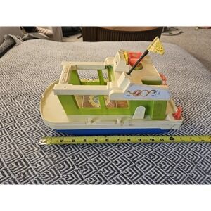 Fisher Price Little People Play Family HAPPY HOUSEBOAT #985 Vintage 1972
